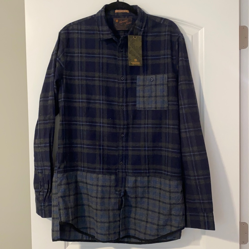 New with tags mens scotch & soda Oversized flannel shirt size L